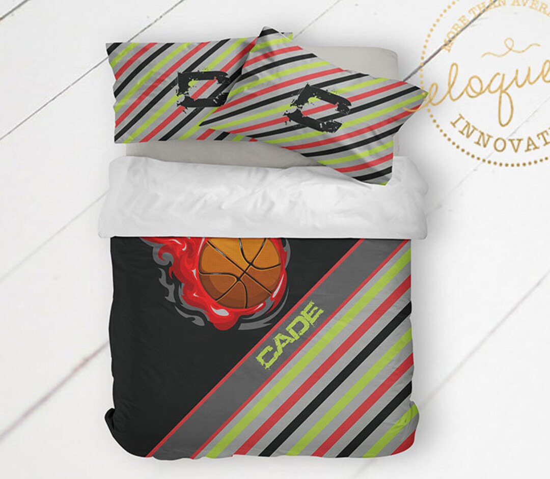 Basketball Bedding for Boys Boys Bedding Sets Twin Striped Etsy