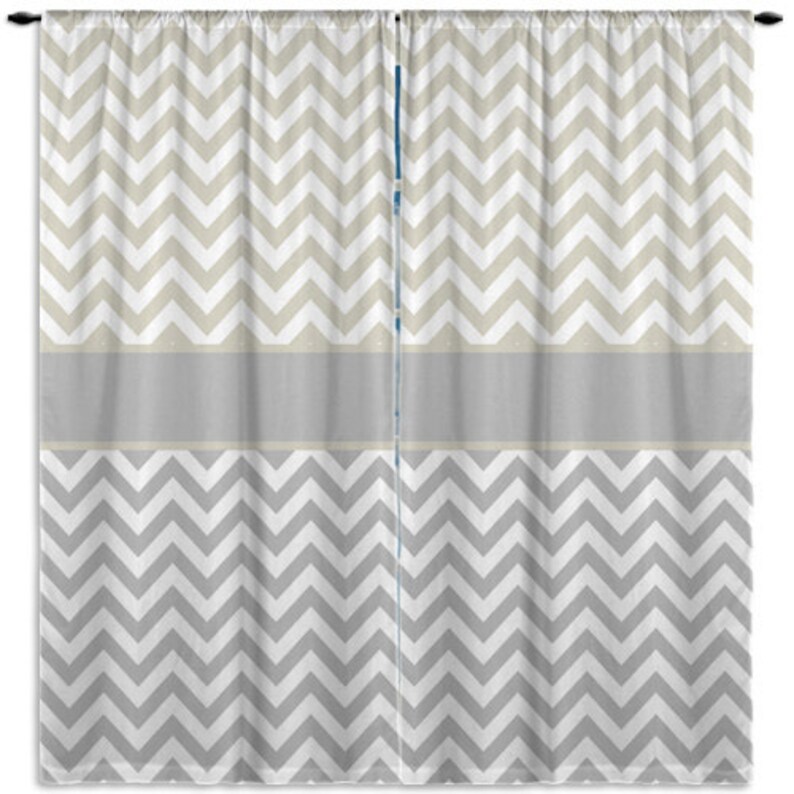 Kids Curtains and Window Treatments Gray Window Curtains Gray and White Chevron Window Curtain Kids Window Curtains Tan Curtains #201
