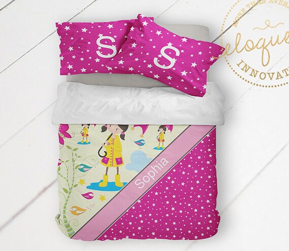 Pink Duvet Cover Kids Duvet Covers Yellow Duvet Cover Etsy