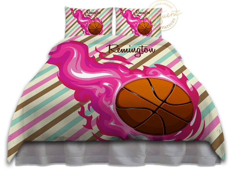 Basketball Comforter Sets Pink Twin Bedding Set Sports Image 0