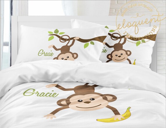 Monkey Bedding Set Jungle Theme Kids Bedding change to Any | Etsy