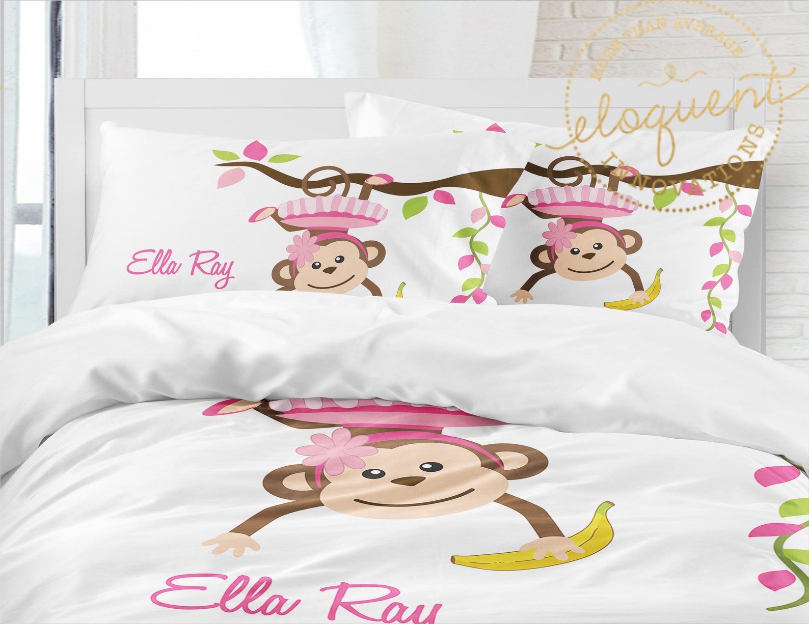 Jungle Theme Bedding Set With Monkey Jungle Animal Etsy
