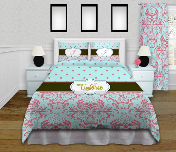 Stylish Blue Green Comforter Can Get Matching Window Etsy