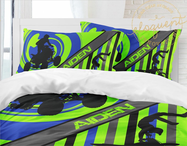 Dirt Bike Bedding Set Motocross Bedding for Kids Boys Bed Etsy