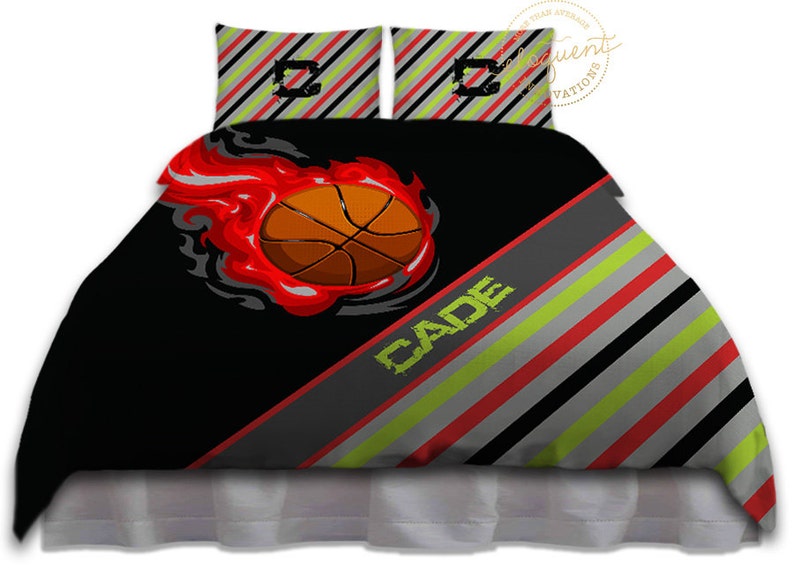 Basketball Bedding For Boys Sets Twin Striped Duvet Cover Sports Personalized King Queen Xl 55
