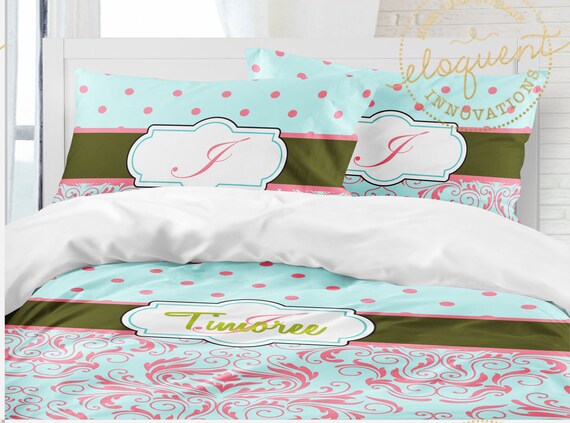 Contemporary Duvet Covers Pink Cover Turquoise Mint - Mint Color Duvet Cover