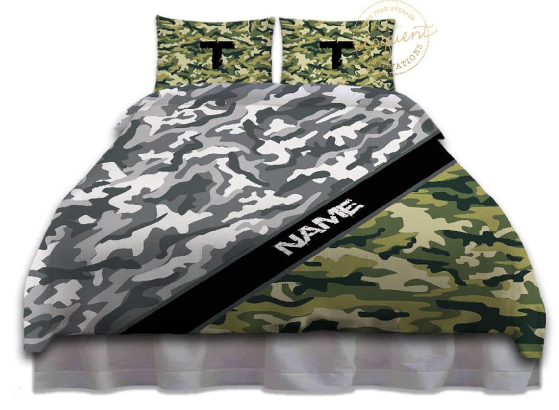 Camo Bedding Camouflage Comforter Bed Comforter Sets Etsy