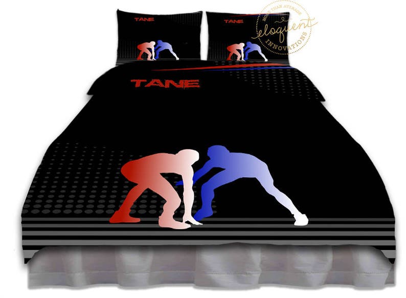 Wrestling Comforter Sets Personalized Bedding Red Image 0