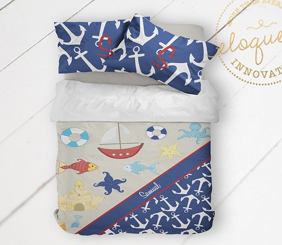 nautical themed boy bedding