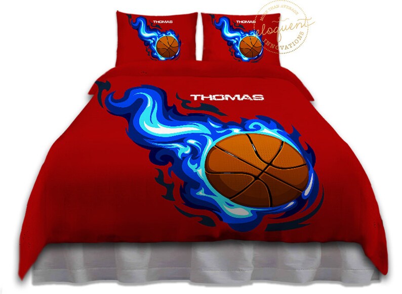 Basketball Bedding For Boys Comforter Red Blue Custom Personalized 209