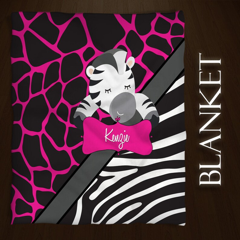 Fuzzy Blankets Kids Fleece Blanket Zebra Print Blanket Etsy