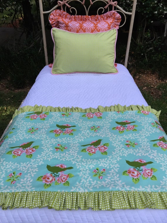 Items similar to Cute Bed Scarf 4pc Twin set Ready to Ship!! on Etsy