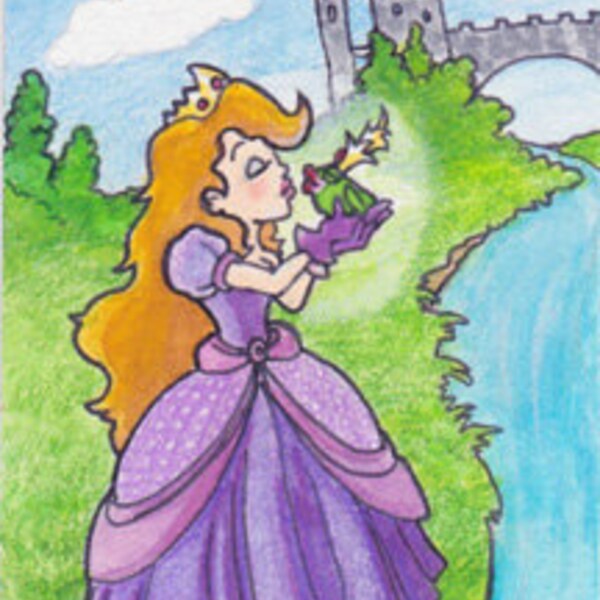ACEO - Princess and her Frog