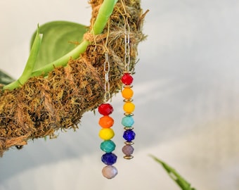 Rainbow Suncatcher Plant Charm, PRIDE decor, Plant Accessories, Hanging Plant Charm, Unique Gift for Plant Lovers, Plant Decor,Rainbow Charm