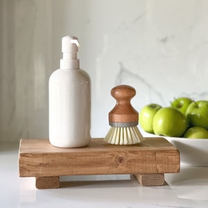 Soap Tray Pedestal, Kitchen and Bathroom Decor, Soap Holder or Makeup Tray, Minimalist Decor, Wood Riser, Soap Stand, Perfume Tray image 1