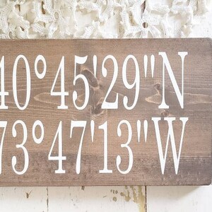 GPS Coordinates Longitude Latitude Sign, Realtor Closing Gift, Housewarming Gift, Christmas Gift, Coordinates Sign, Memorial Sign immagine 7