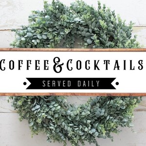 Custom Coffee Cocktails Sign, Personalized Coffee Bar Decor, Home Bar Sign, Housewarming or Christmas Gift For Home Bar or Man Cave, Retro image 9