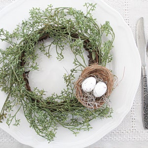 Candle Ring with Nest, Spring Nest Mini Wreath, Nest Decor, Candle Ring, Bird Nest Wreath, Coffee Table Decor, Candle Wreath image 6