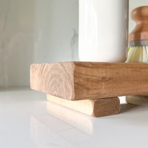 Soap Tray Pedestal, Kitchen and Bathroom Decor, Soap Holder or Makeup Tray, Minimalist Decor, Wood Riser, Soap Stand, Perfume Tray image 6