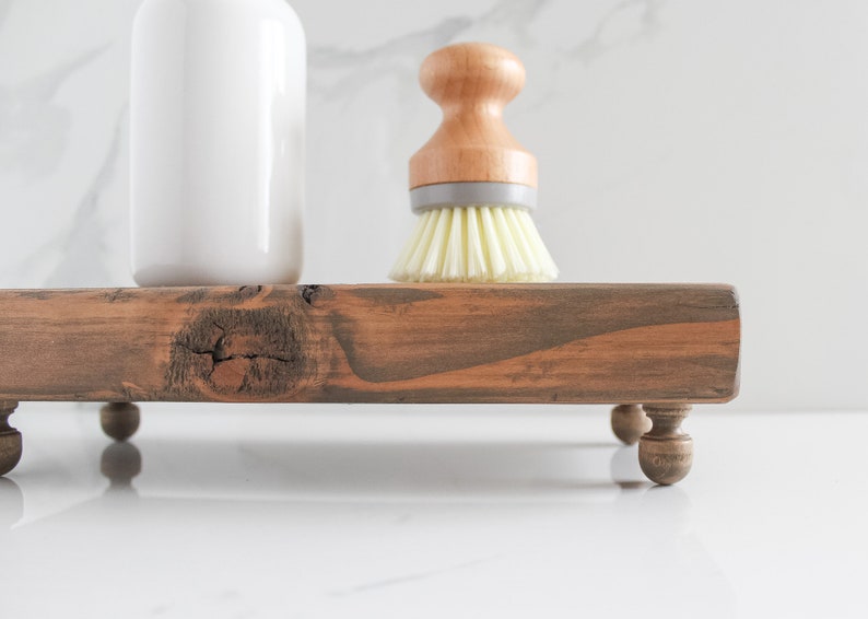 Soap Tray Pedestal, Kitchen Caddy, Bathroom Decor, Soap Holder or Makeup Tray, Minimalist Decor, Wood Riser, Soap Stand, Perfume Tray image 6