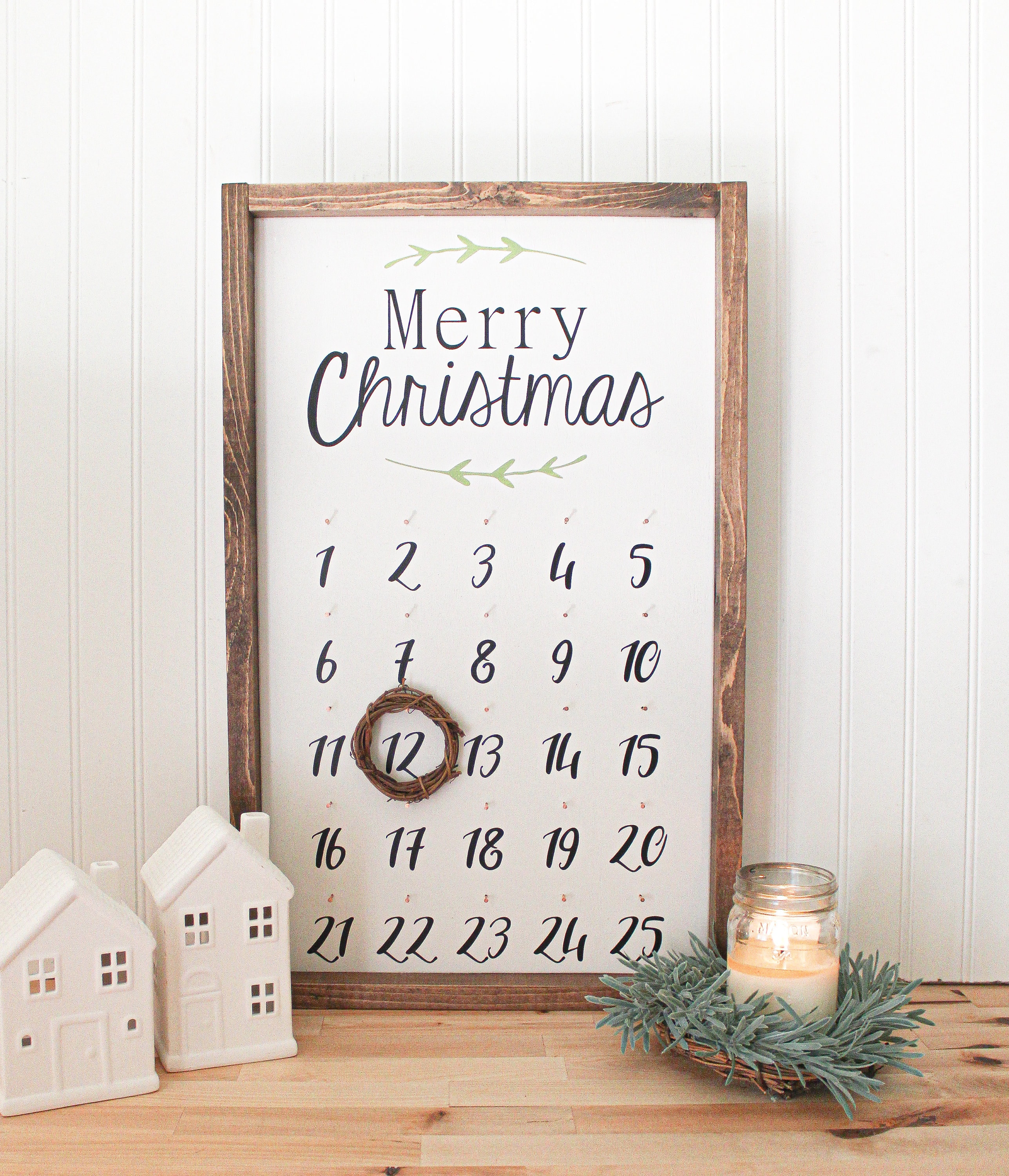Farmhouse Advent Calendar Modern Farmhouse Christmas Signs Etsy