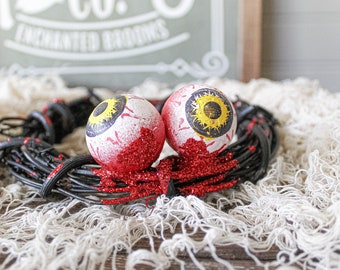 Halloween Wreath Decor Scary Decor Haunted House Decor Candle Ring Modern Farmhouse Wreaths Spooky Halloween Decor