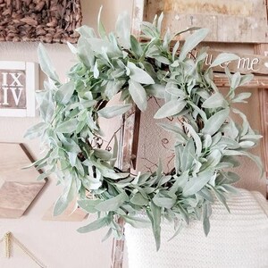 Front Door Wreath, Sage Wreath, Front Door Hanger, Year Round Wreath, Hood Vent Wreath, Pantry Door Hanger, Herb Wreath, Cottage Decor image 8