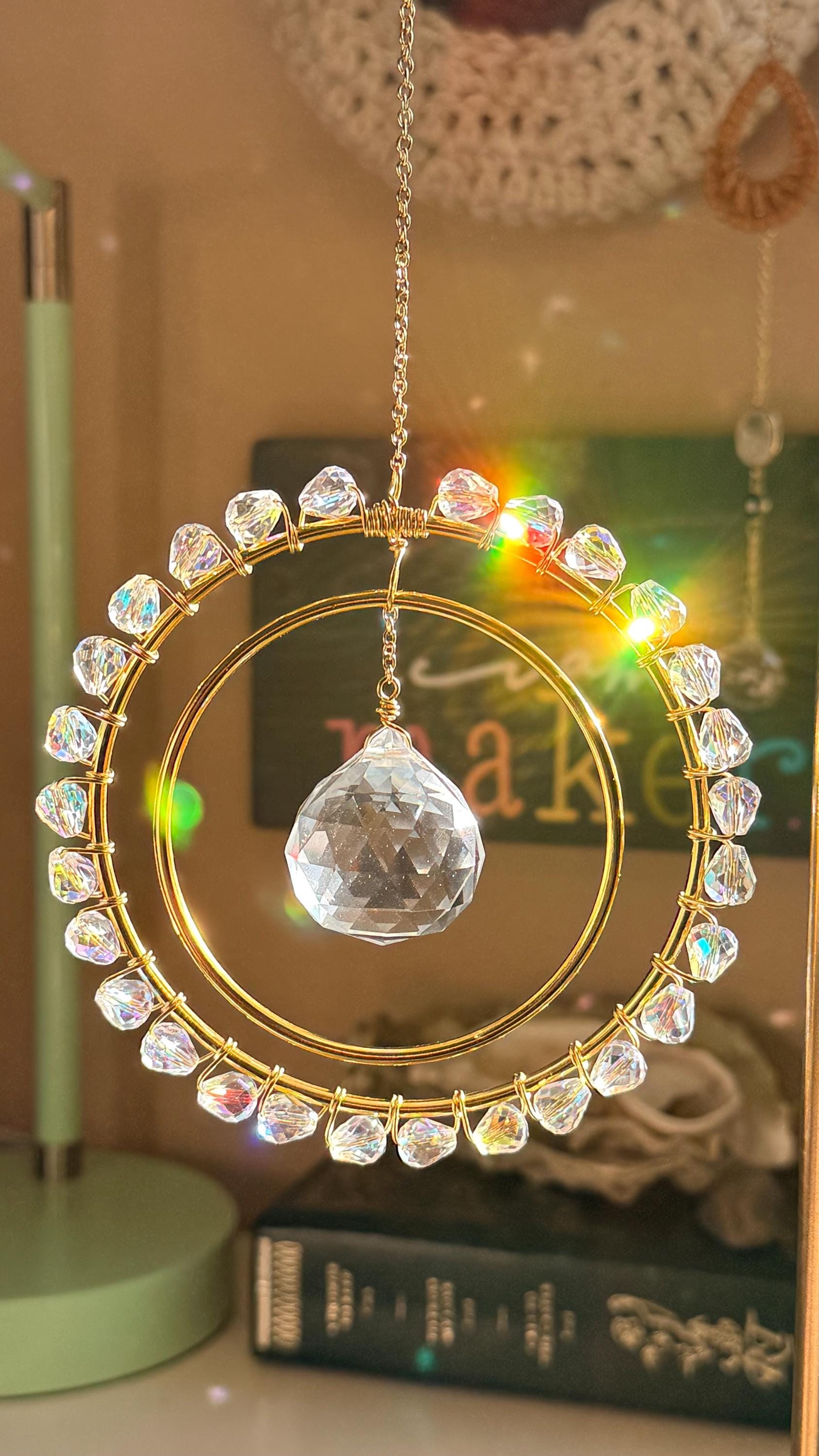 Rainbow Maker Crystal Suncatcher, Window Hanging Sun Catcher Decor - Etsy