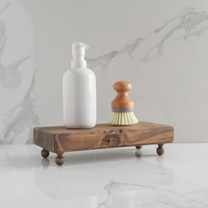 Soap Tray Pedestal, Kitchen Caddy, Bathroom Decor, Soap Holder or Makeup Tray, Minimalist Decor, Wood Riser, Soap Stand, Perfume Tray
