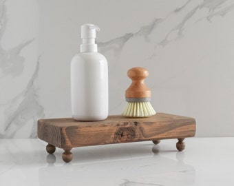 Soap Tray Pedestal, Kitchen Caddy, Bathroom Decor, Soap Holder or Makeup Tray, Minimalist Decor, Wood Riser, Soap Stand, Perfume Tray