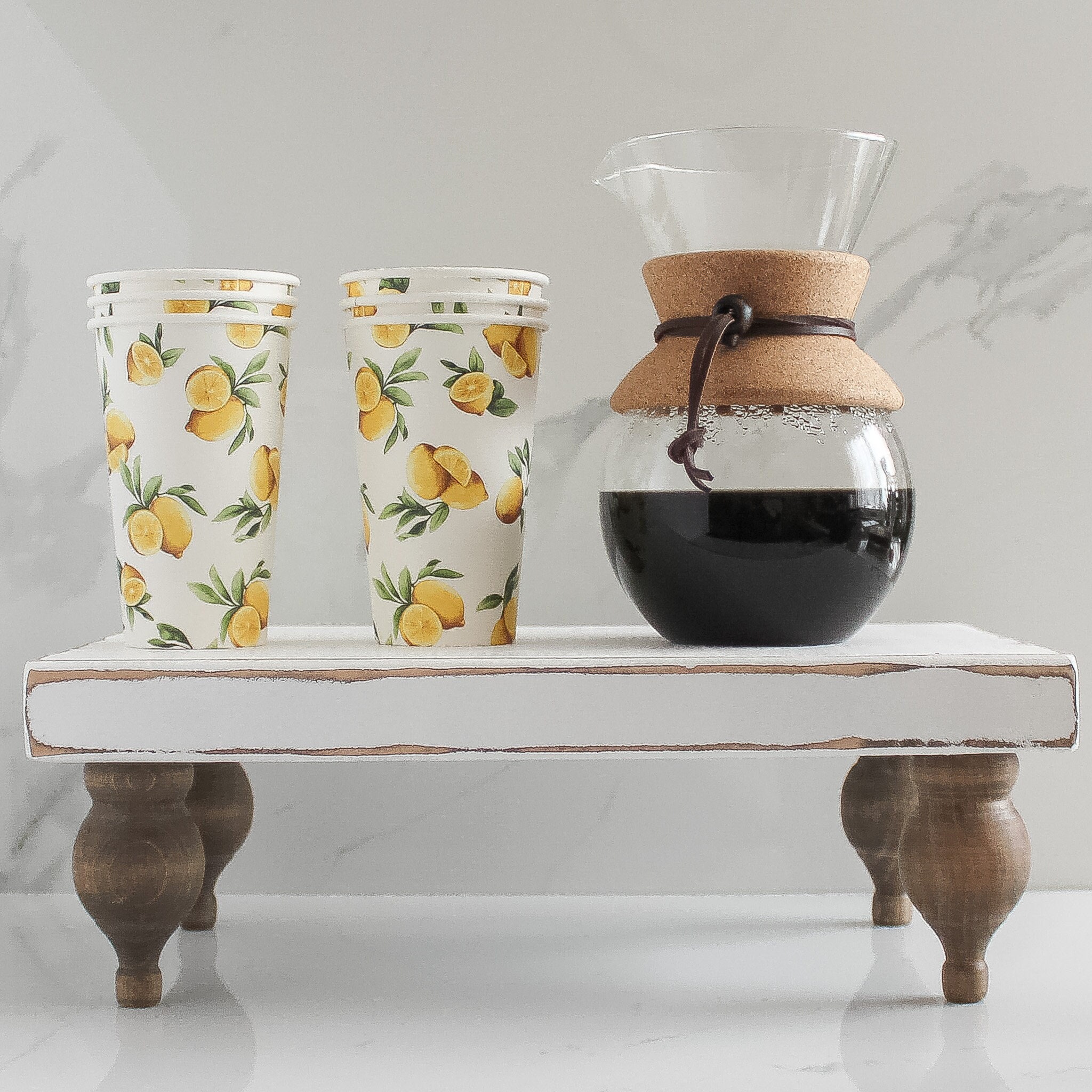 Footed Wood Tray Kitchen Counter Tray Sink Riser Serving Etsy UK