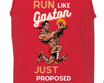 Disney Unisex Tank Top, RunDisney, Run Like Gaston Just Proposed, Disney World, Disneyland, Vacation Tee