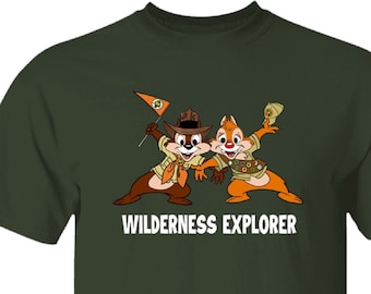 Kids Disney T-Shirts, Wilderness Explorer, Animal Kingdom, Chip and Dale, UP, Walt Disney World, Snacks, vacation tee, Boys, Girls