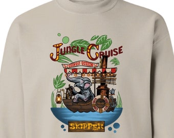 Disney Sweatshirt, Jungle Cruise, Disney World, Disneyland, Vacation, Unisex, Funny, Magic Kingdom, Skipper