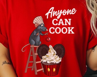 Disney T-Shirts, Ratatouille, EPCOT, Paris, Anyone Can Cook, Walt Disney World, Snacks, vacation tee, Unisex