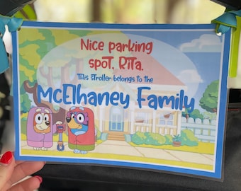 Disney Stroller Tag - Custom Personalized Stroller Sign, Disney Vacation Stroller ID, Disney Mobility Scooter Sign, Stroller Tracker