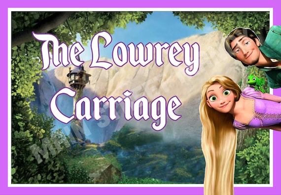 Stroller or Scooter Tag - Custom, Personalized, Disney Tangled Vacation Tag, Rapunzel, Flynn Rider, Disney World, Disneyland