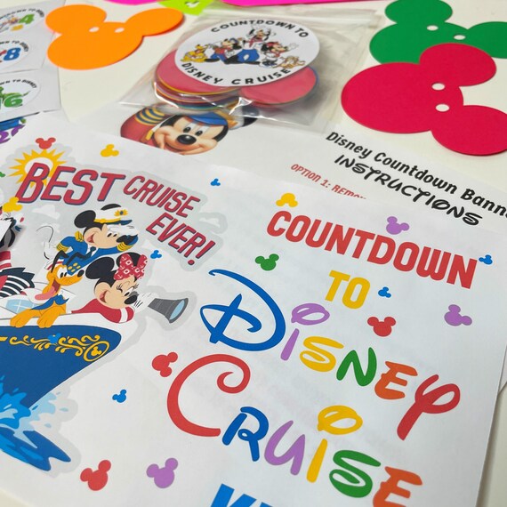 Disney Cruise Countdown Banner Chain Kit - Disney World, Disneyland