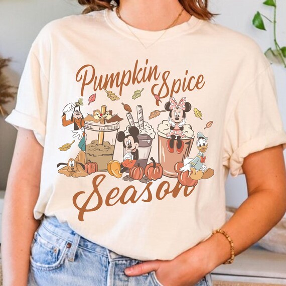 Disney Pumpkin Spice Season, Fall Mickey & Friends Digital Design - {INSTANT DIGITAL DESIGN} - Disney Autumn Tee, Disney Mickey Fall