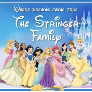 Etichetta per passeggino - {DOWNLOAD DIGITALE} Etichetta per le vacanze delle Principesse Disney personalizzata per il tuo passeggino