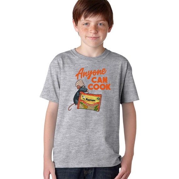 Kids Disney T-Shirts, Ratatouille, Remy, Anyone Can Cook...Ramen Noodles, Walt Disney World, Disneyland, vacation tee, Boys, Girls, Unisex