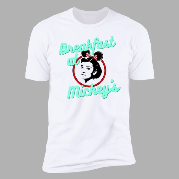 Disney T-Shirts, Audrey Hepburn, Breakfast at Mickey's, Retro, Walt Disney World, Snacks, vacation tee, Unisex