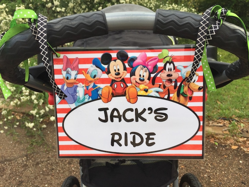 Stroller Tag Personalized {DIGITAL DOWNLOAD} Custom Pirate Mickey Tag for your stroller
