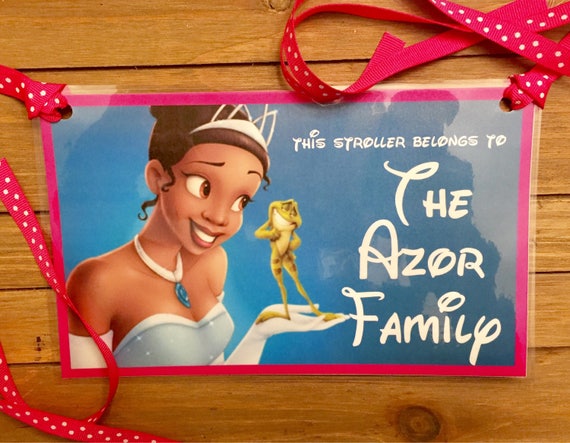 Stroller Tag - Custom, Personalized, Disney The Princess and The Frog Vacation Tag for your stroller