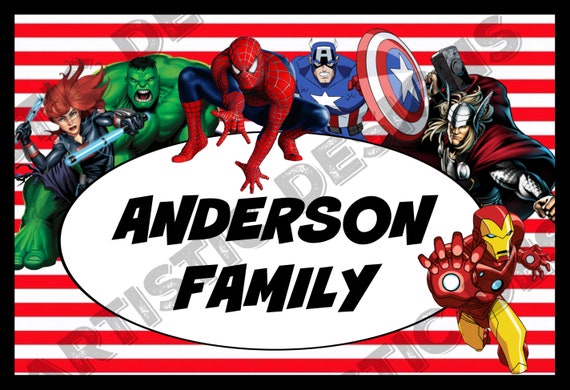 Stroller Tag - {DIGITAL DOWNLOAD} Custom, Personalized, The Avengers Vacation Tag for your stroller