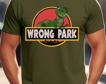 Rex Toy Story 'Wrong Park' T-Shirt, Jurassic Park Fan Art