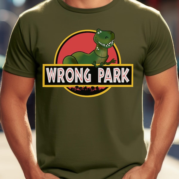 Rex Toy Story 'Wrong Park' T-Shirt, Jurassic Park Fan Art
