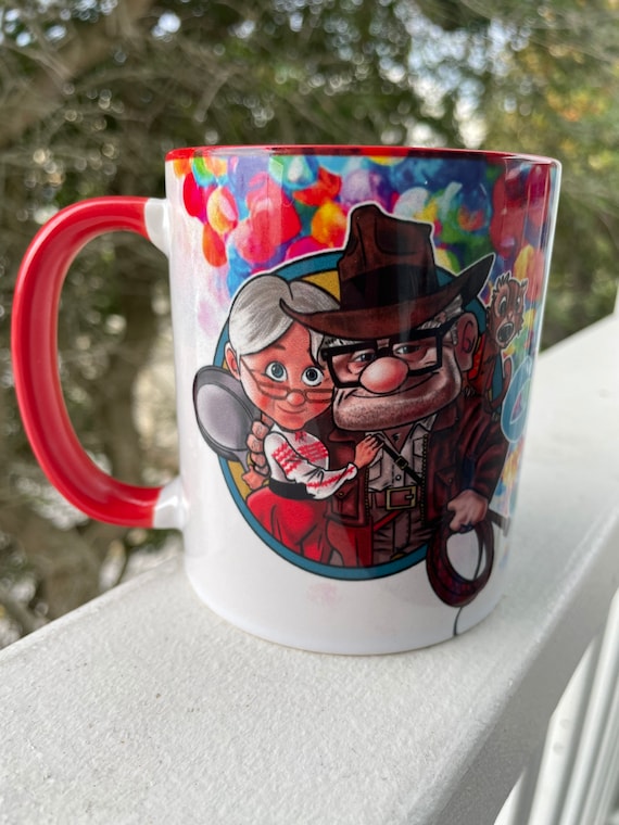 Disney 11 oz or 15 oz Mug, Disney, Up, Adventure is Out There, Carl & Ellie Fredrickson, ceramic coffee mug