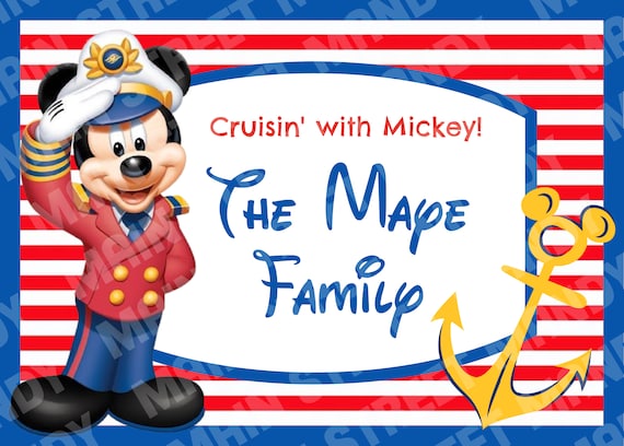 Stroller - Wheel Chair Tag - Custom, Personalized, Disney Cruise Vacation