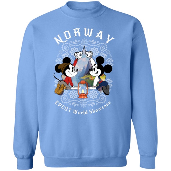 Disney Sweatshirt, EPCOT, World Showcase, Norway, Disney World, Vacation, Unisex, Mickey and Minnie